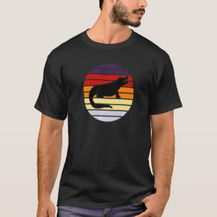 Alligator Crocodile Retro Sunset Lover Cute Reptil T-Shirt
