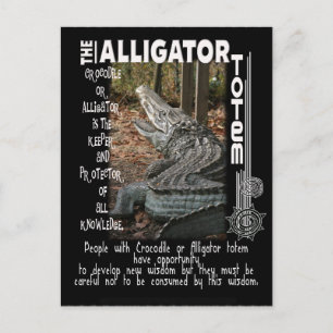 ALLIGATOR / CROCODILE TOTEM POSTCARD