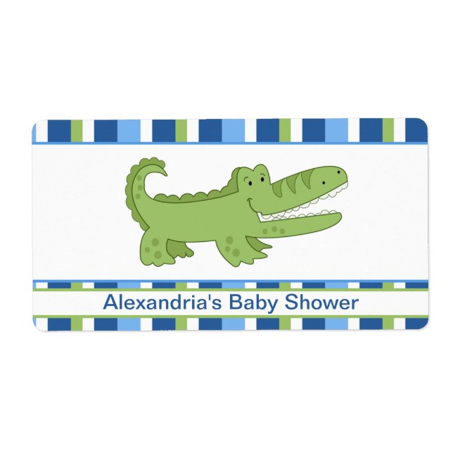 Alligator Customized Large Water Bottle Sticker (Front)