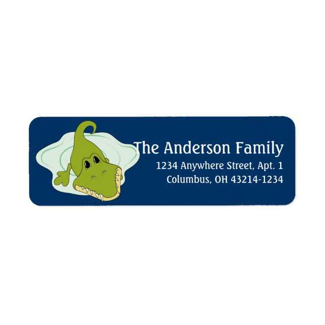 Alligator d3 Étiquettes d'adresse de retour d'anim (Devant)