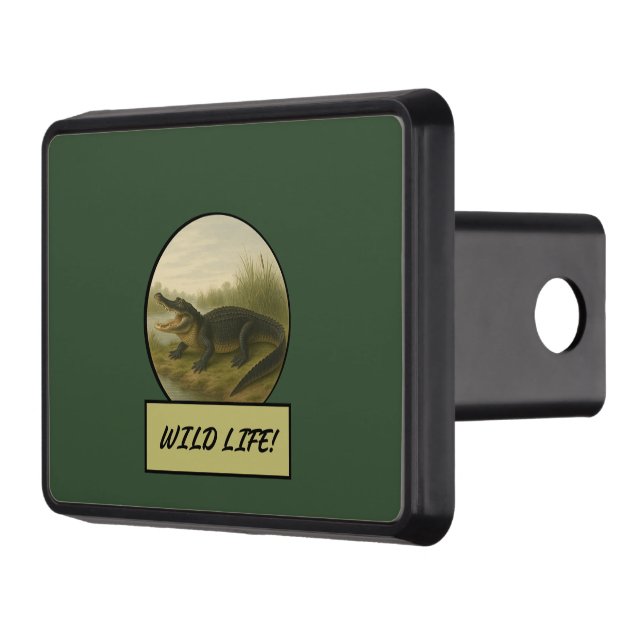 Alligator Dark Green Truck Hitch Cover (Left)