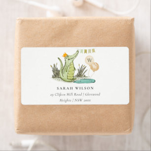 Alligator de compas mou dans l'adresse du ballon d