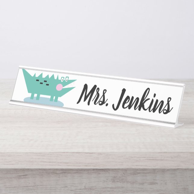 Alligator Elementary Teachers Desk Name Plate (Front)