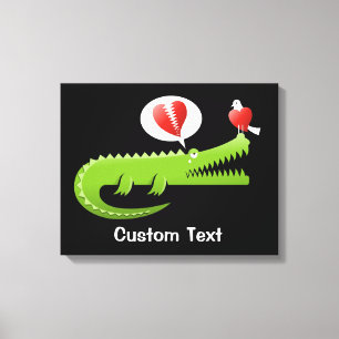 Alligator en toile d'amour Imprimer