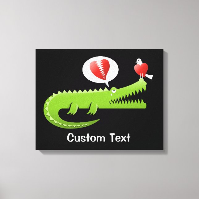 Alligator en toile d'amour Imprimer (Recto)