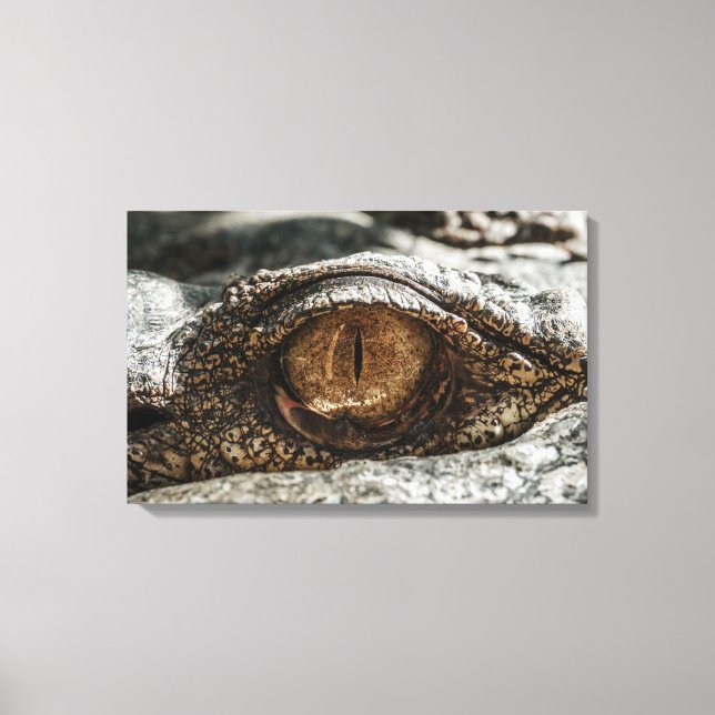 ALLIGATOR EYE CLOSE-UP CANVAS PRINT (Front)