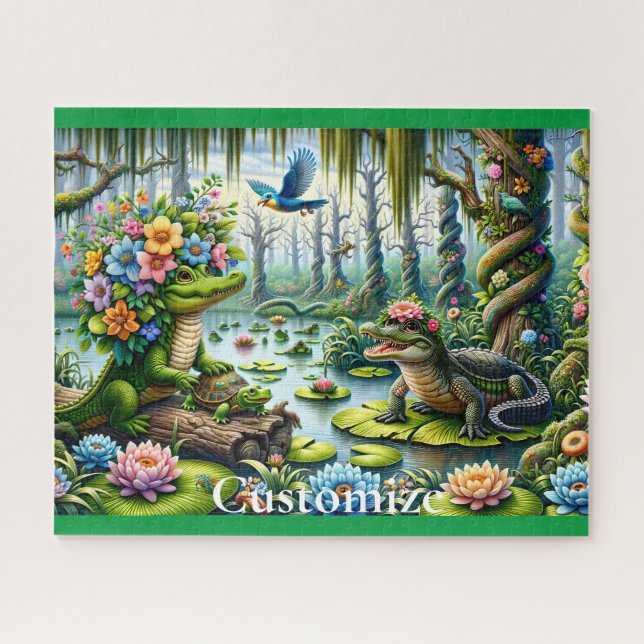 Alligator Fantasy Swamp Thunder_Cove Jigsaw Puzzle (Horizontal)