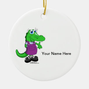Alligator - Female Ceramic Ornament