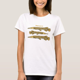 Alligator garfish cartoon illustration T-Shirt
