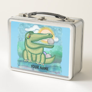 Alligator Golf Metal Lunch Box
