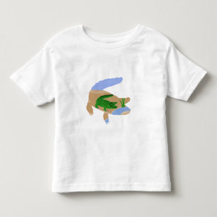 Alligator Green Whimsical Cartoon Art Toddler T-shirt