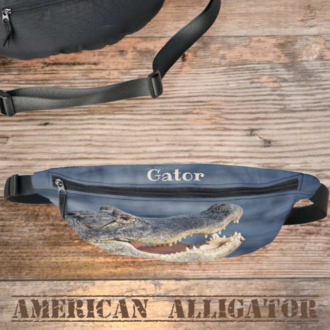 Alligator Grinning Gator Photographic Wildlife Fanny Pack (Creator Uploaded)