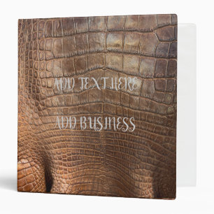 ALLIGATOR hide skin wildlife animal cover Binder