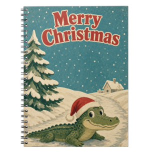 Alligator Icy Lane Animal Christmas Notebook