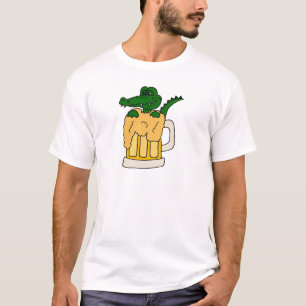 Alligator in Beer Mug T-Shirt