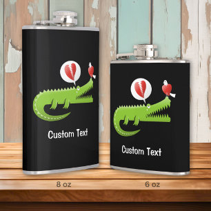 Alligator in Love Flask