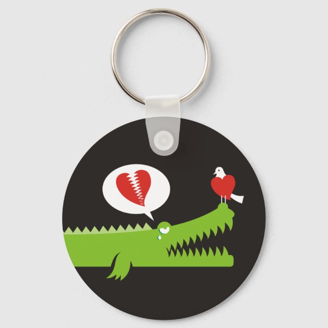 Alligator in Love Keychain (Front)