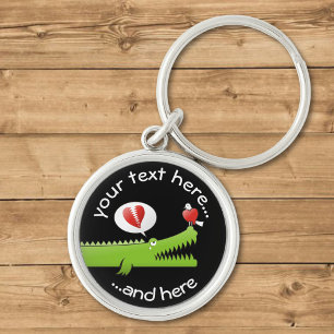 Alligator in Love Keychain