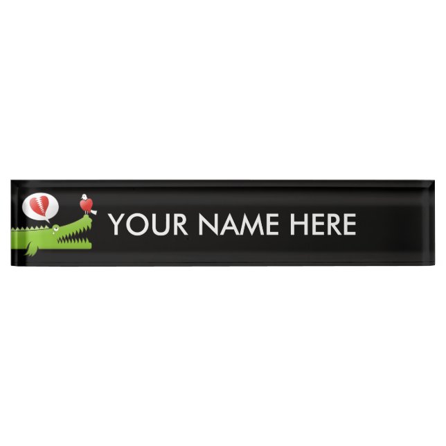Alligator in Love Nameplate (Front)