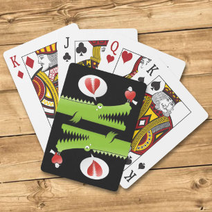 Alligator in Love Playing Cards