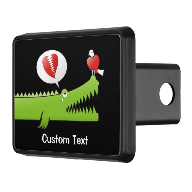 Alligator in Love Trailer Hitch Cover (Left)