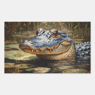 Alligator in the Everglades Wildlife Art Sticker