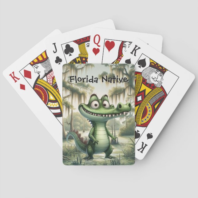 Alligator in the Swamp Playing Cards (Back)