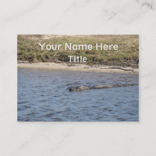 Alligator in the Water Personalize Business Card