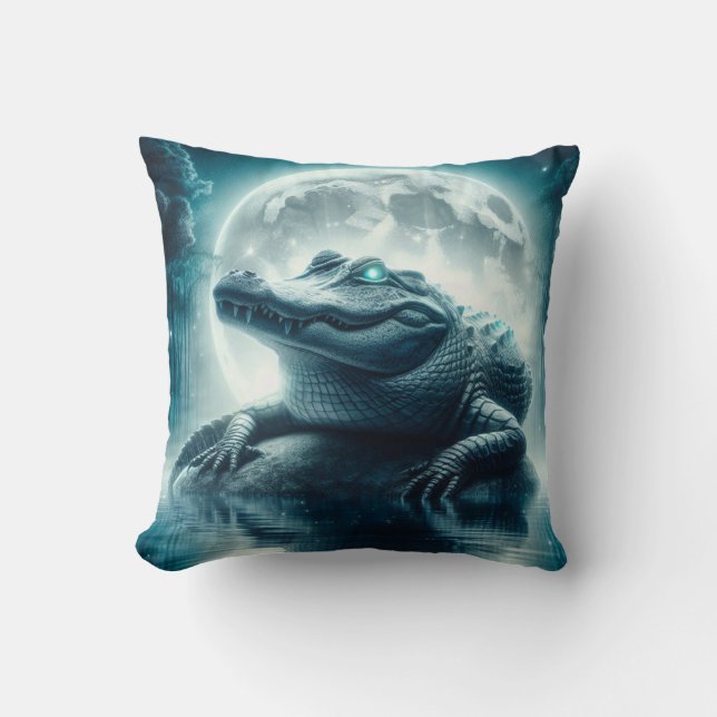 Alligator-Inspired Pillow  (Front)