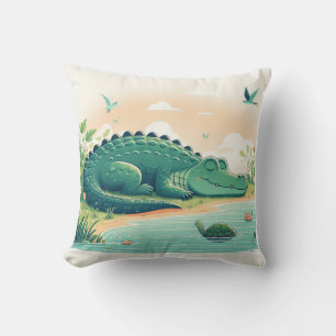 Alligator-Inspired Pillow