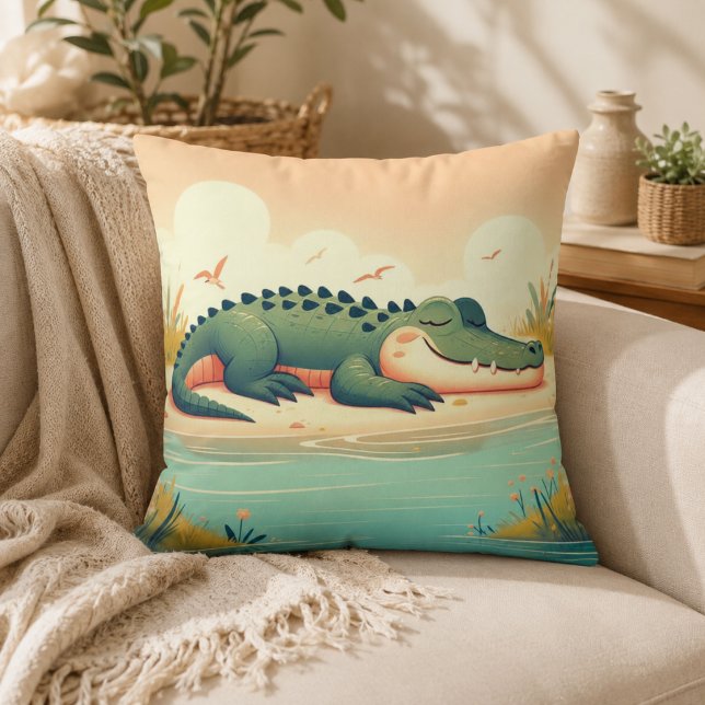 Alligator-Inspired Pillow  (Alligator-Inspired Pillow)