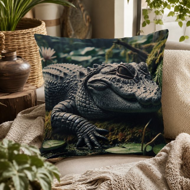 Alligator-Inspired Pillow  (Alligator-Inspired Pillow)
