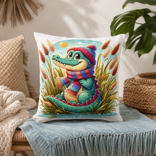 Alligator-Inspired Pillow  (Alligator-Inspired Pillow)