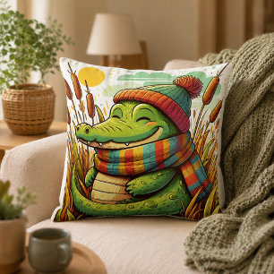 Alligator-Inspired Pillow