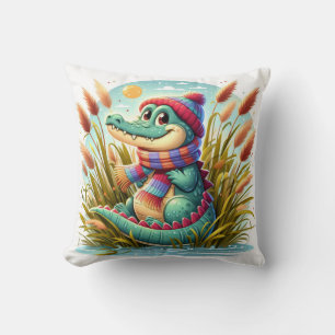 Alligator-Inspired Pillow