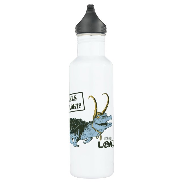 Alligator Loki Illustration 710 Ml Water Bottle (Right)