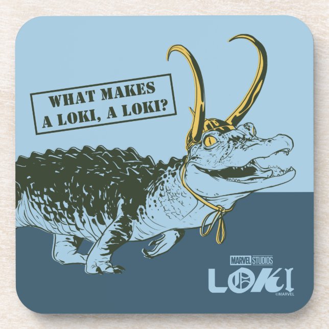 Alligator Loki Illustration Coaster (Front)