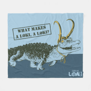 Alligator Loki Illustration Fleece Blanket