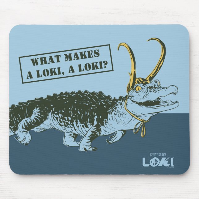 Alligator Loki Illustration Mouse Pad (Front)