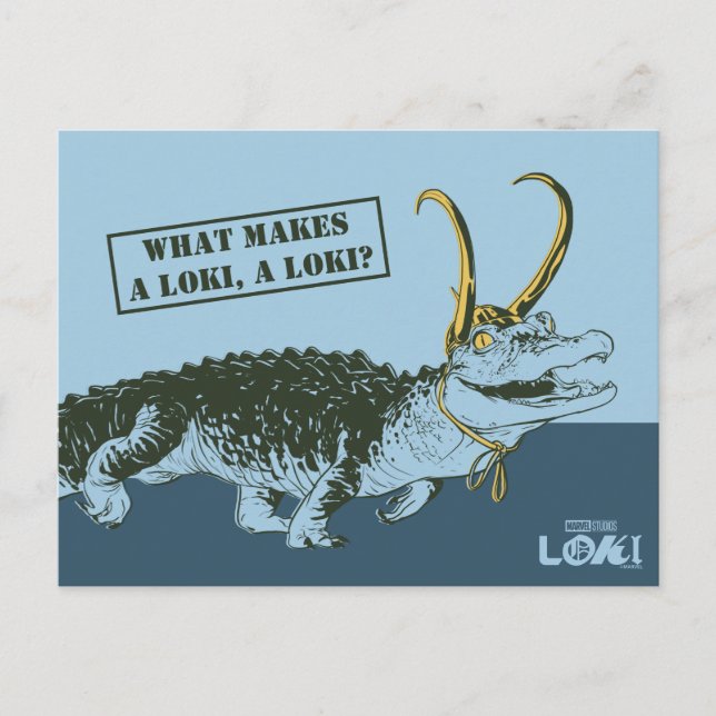 Alligator Loki Illustration Postcard (Front)