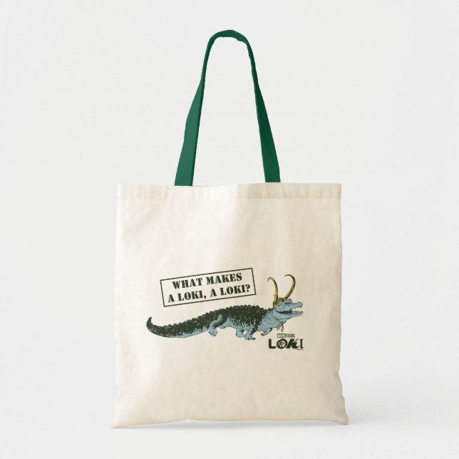 Alligator Loki Illustration Tote Bag (Front)