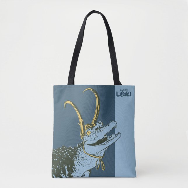 Alligator Loki Illustration Tote Bag (Front)