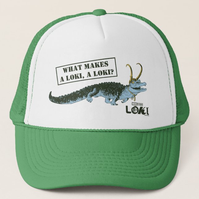 Alligator Loki Illustration Trucker Hat (Front)