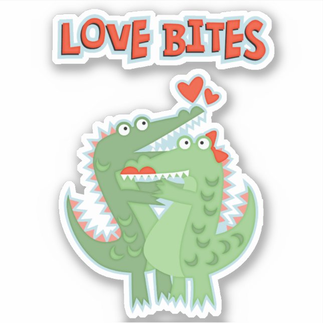 Alligator Love Bites Valentine (Front)