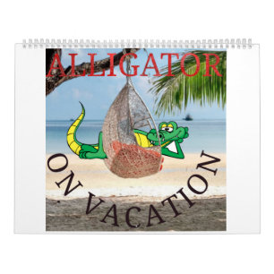 Alligator on vacation calendar