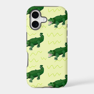 Alligator on yellow