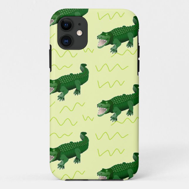 Alligator on yellow Case-Mate iPhone case (Back)