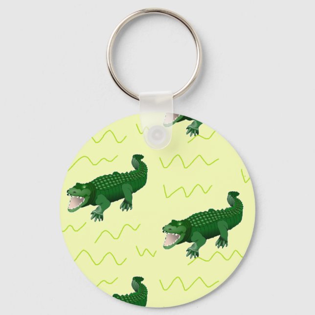 Alligator on yellow keychain (Front)
