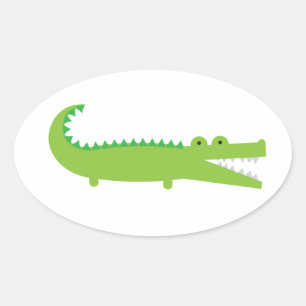 Alligator Oval Sticker