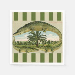 Alligator & Palms  Napkin